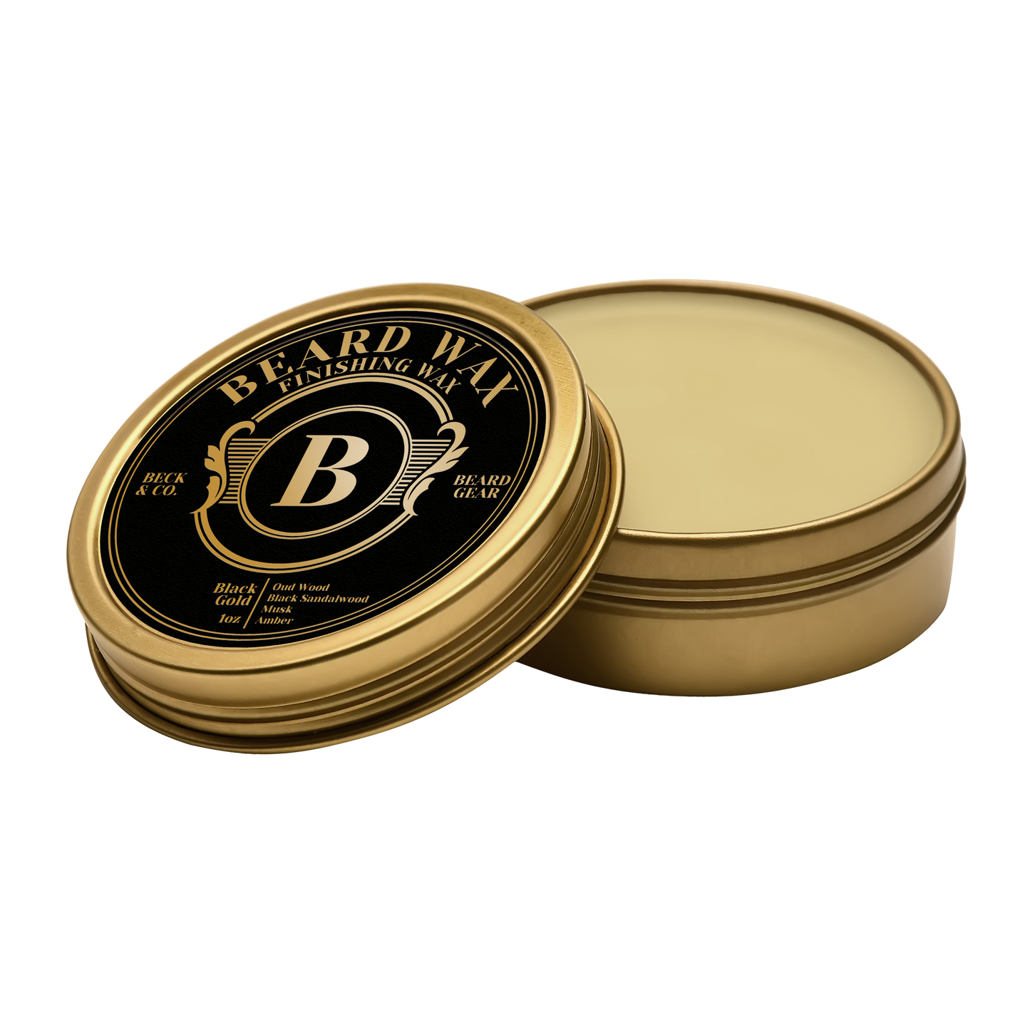 Black Gold Beard Wax - oud wood, black sandalwood, musk, amber